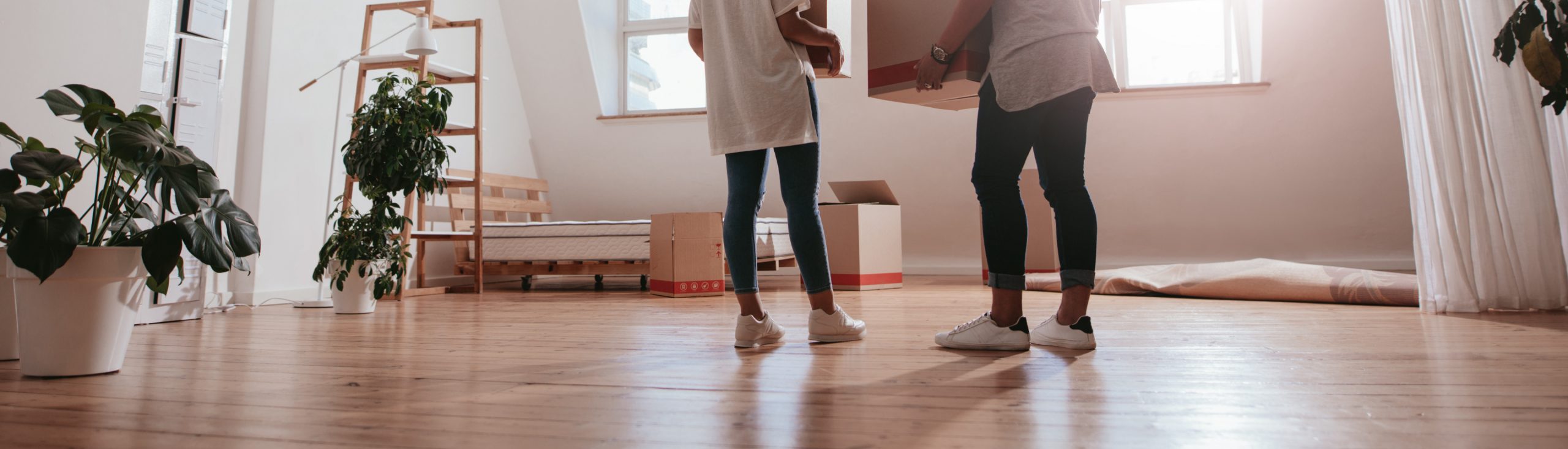 new couple moving into empty house