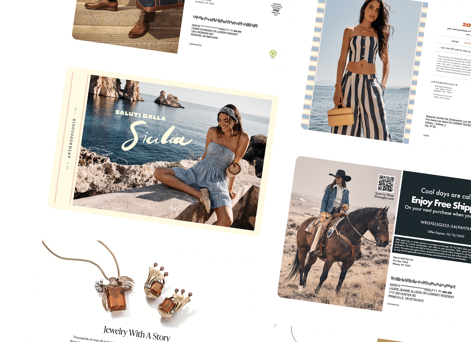 Mail with fashion brands