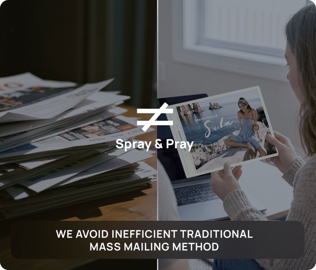 Image saying they avoid the "spray and pray" method