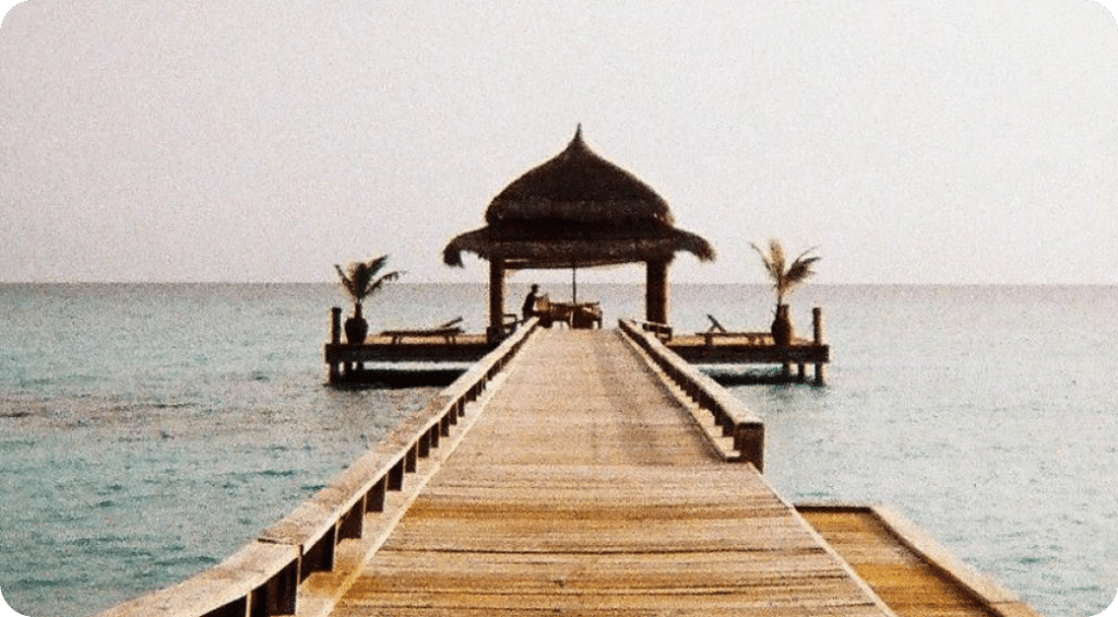 Image of boardwalk on a lake