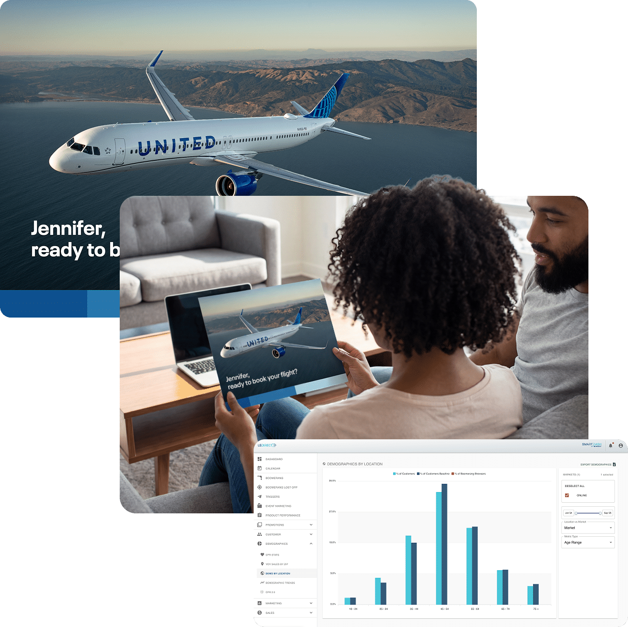 travel mail featuring an airplane