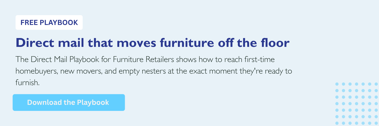 Direct mail that moves furniture off the floor